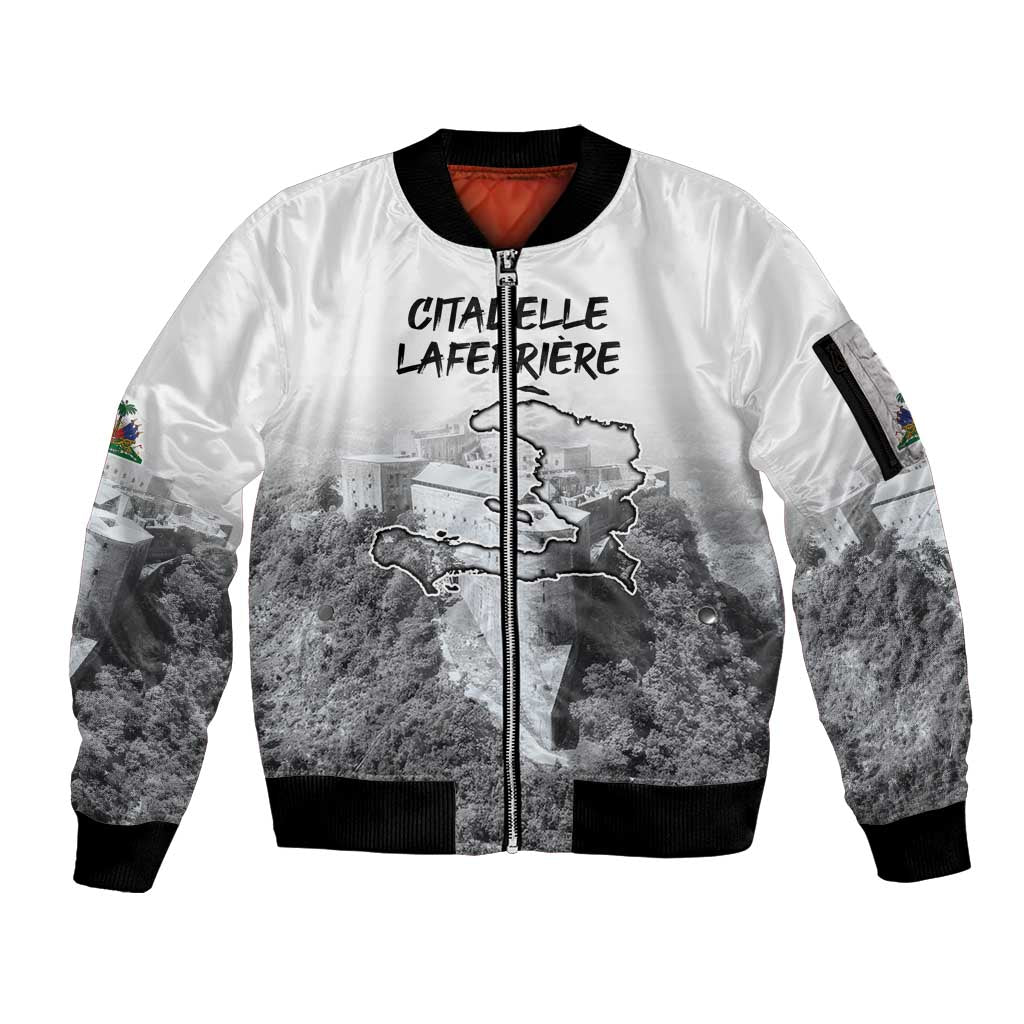 Haiti Pride Citadelle Laferriere 1804 Personalized Sleeve Zip Bomber Jacket