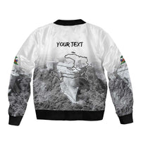 Haiti Pride Citadelle Laferriere 1804 Personalized Sleeve Zip Bomber Jacket