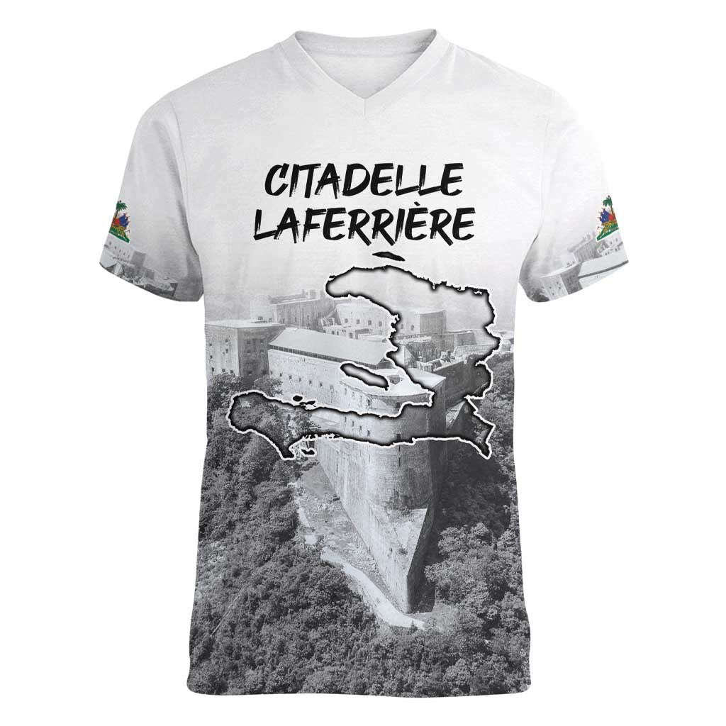 Haiti Pride Citadelle Laferriere 1804 Personalized Women V-Neck T-Shirt