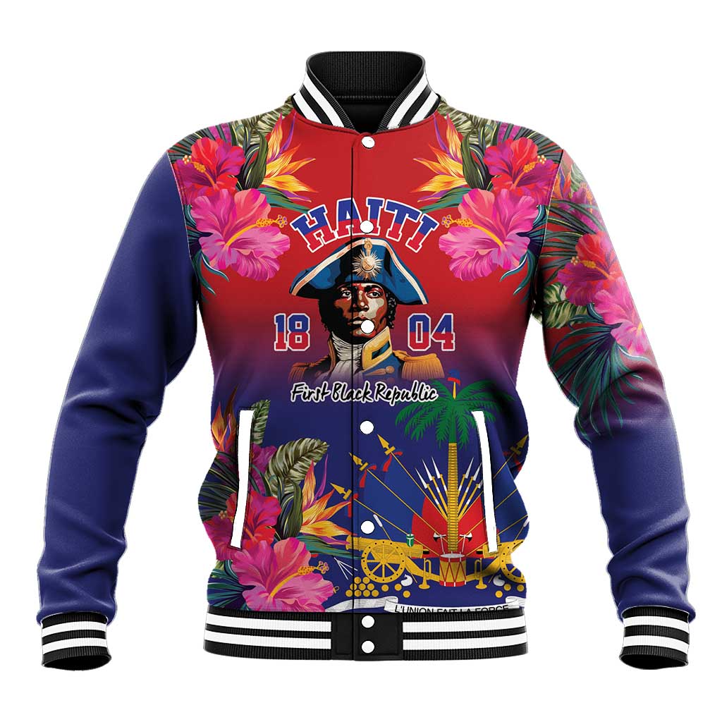 Haiti Toussaint Louverture Personalized Baseball Jacket Haitian Revolution 1804