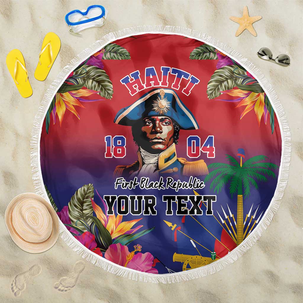 Haiti Toussaint Louverture Personalized Beach Blanket Haitian Revolution 1804