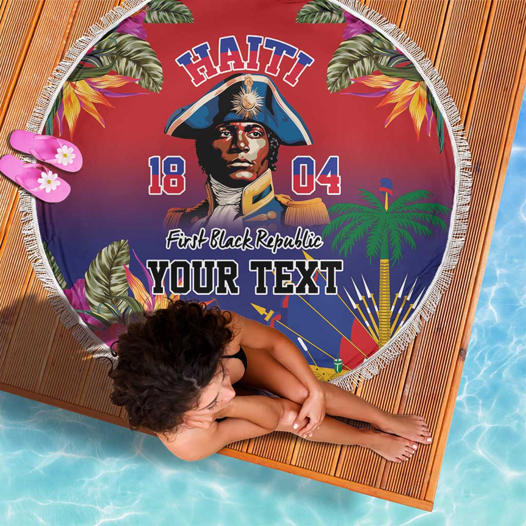 Haiti Toussaint Louverture Personalized Beach Blanket Haitian Revolution 1804
