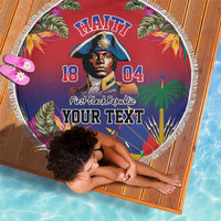 Haiti Toussaint Louverture Personalized Beach Blanket Haitian Revolution 1804