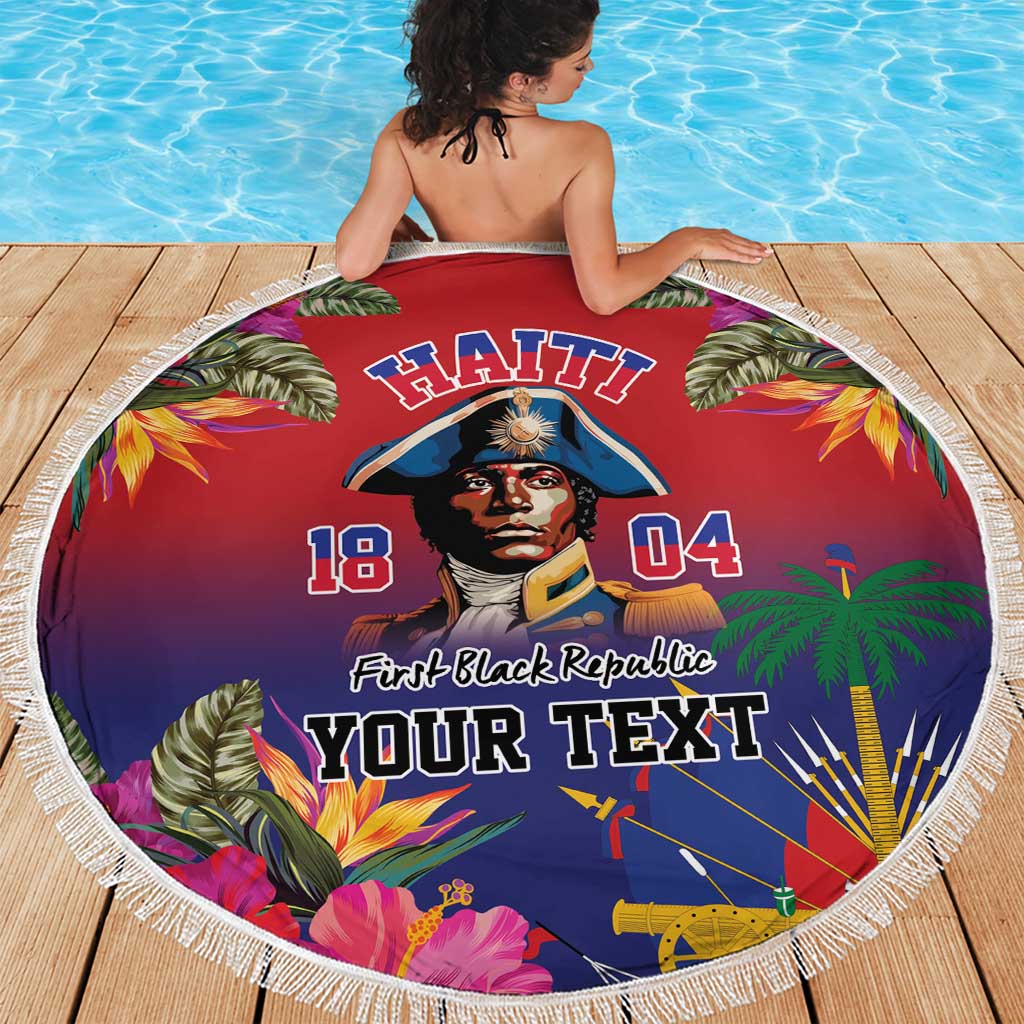 Haiti Toussaint Louverture Personalized Beach Blanket Haitian Revolution 1804