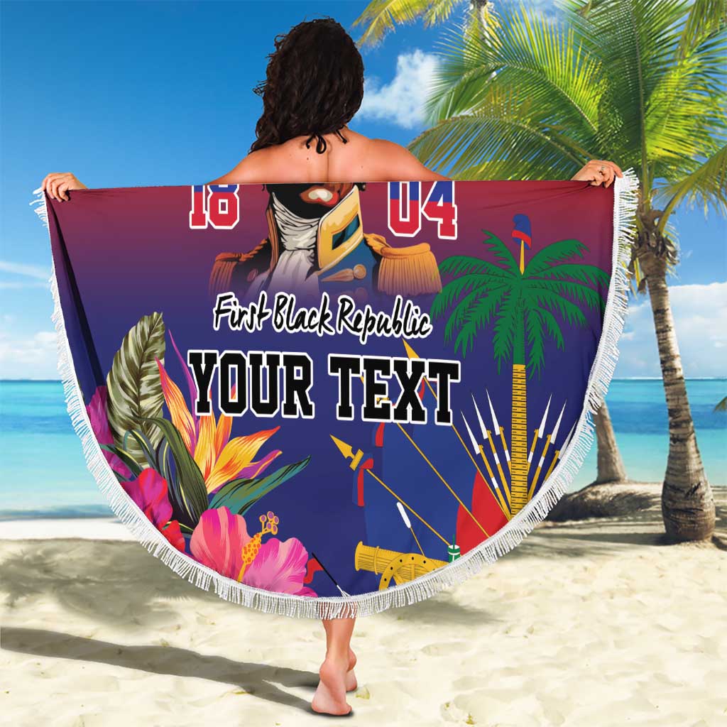 Haiti Toussaint Louverture Personalized Beach Blanket Haitian Revolution 1804