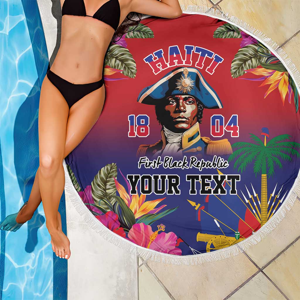 Haiti Toussaint Louverture Personalized Beach Blanket Haitian Revolution 1804