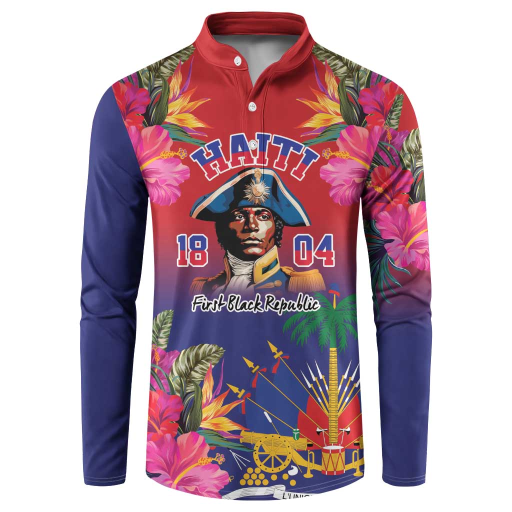 Haiti Toussaint Louverture Personalized Button Sweatshirt Haitian Revolution 1804