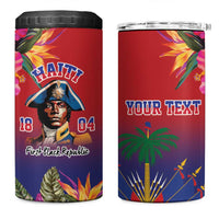 Haiti Toussaint Louverture Personalized 4 in 1 Can Cooler Tumbler Haitian Revolution 1804