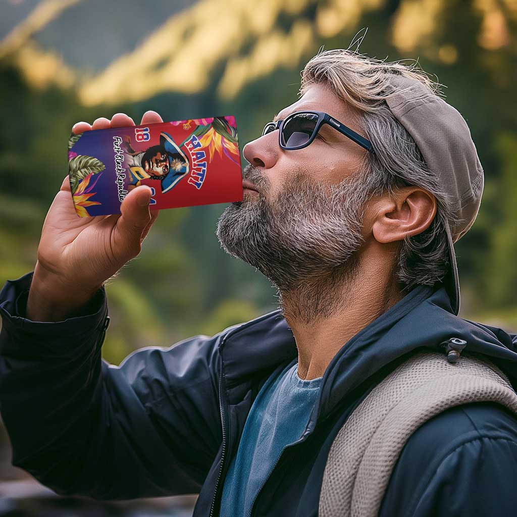 Haiti Toussaint Louverture Personalized 4 in 1 Can Cooler Tumbler Haitian Revolution 1804