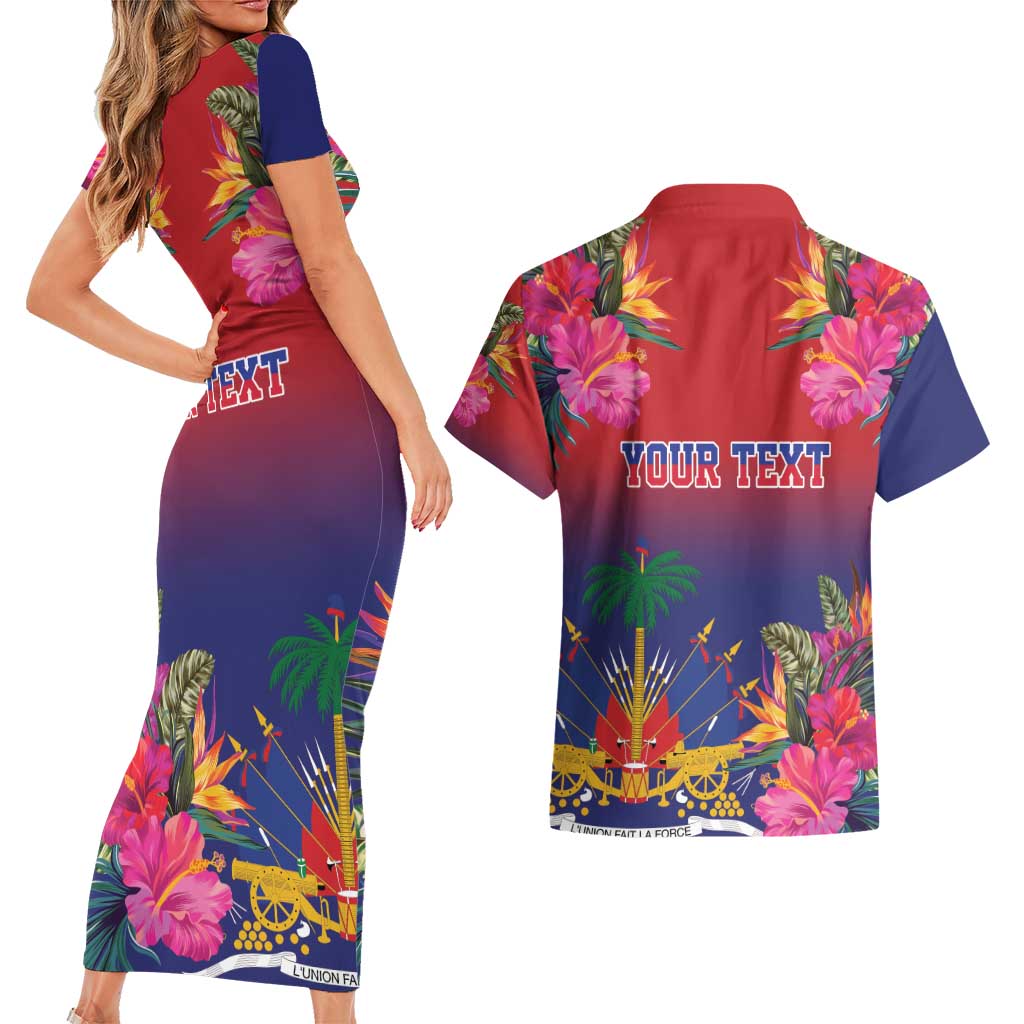Haiti Toussaint Louverture Personalized Couples Matching Short Sleeve Bodycon Dress and Hawaiian Shirt Haitian Revolution 1804