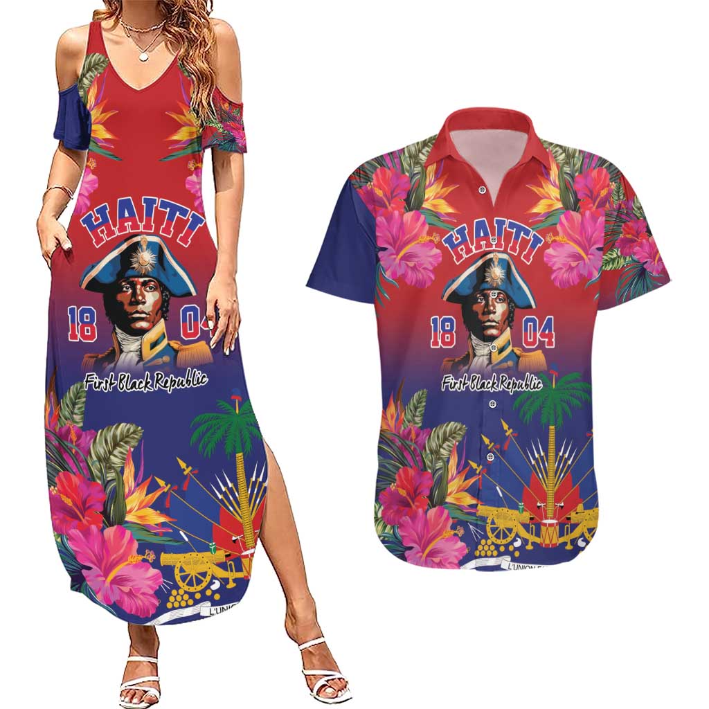 Haiti Toussaint Louverture Personalized Couples Matching Summer Maxi Dress and Hawaiian Shirt Haitian Revolution 1804