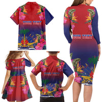 Haiti Toussaint Louverture Personalized Family Matching Long Sleeve Bodycon Dress and Hawaiian Shirt Haitian Revolution 1804