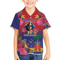 Haiti Toussaint Louverture Personalized Family Matching Off Shoulder Maxi Dress and Hawaiian Shirt Haitian Revolution 1804