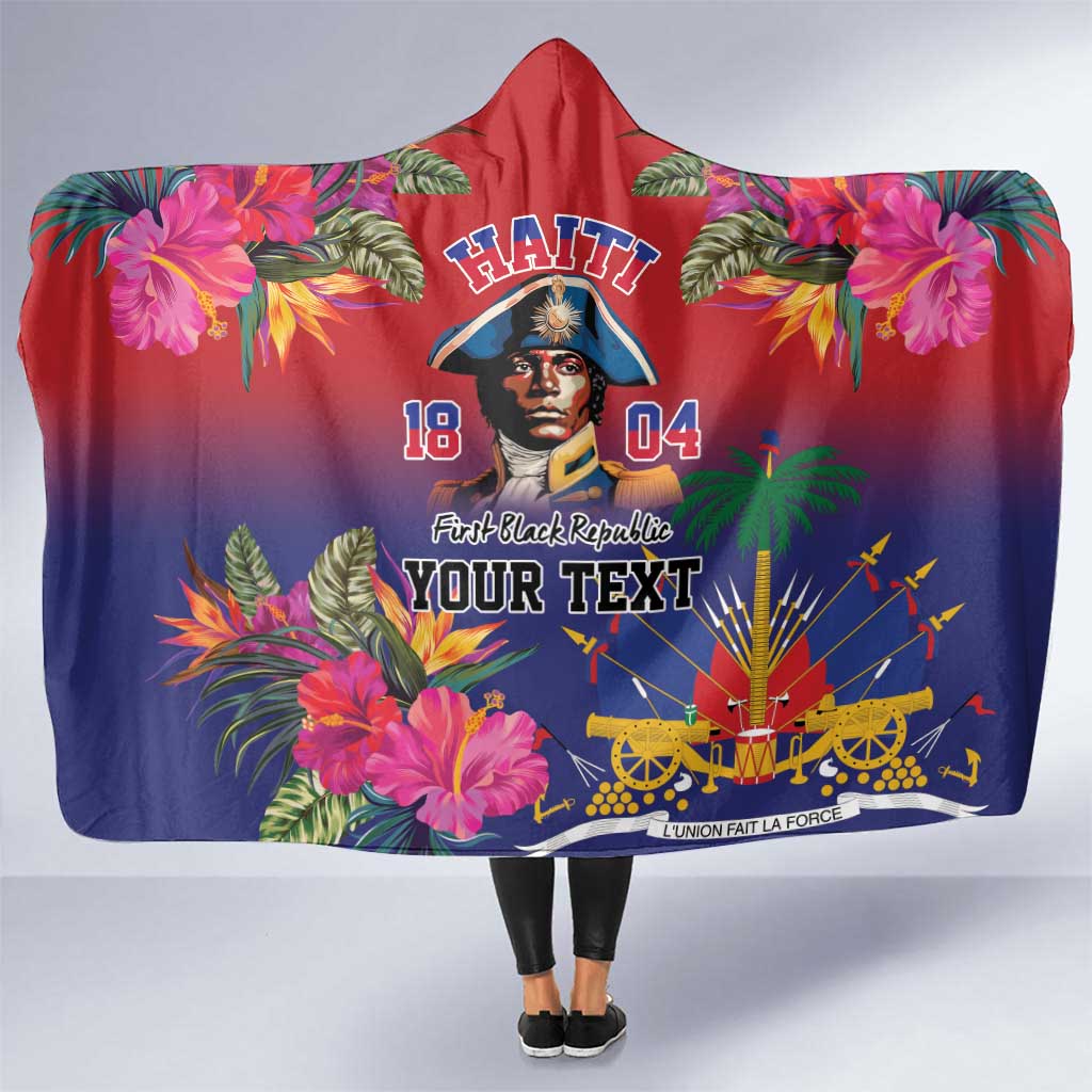 Haiti Toussaint Louverture Personalized Hooded Blanket Haitian Revolution 1804