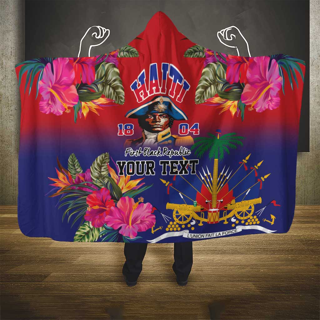Haiti Toussaint Louverture Personalized Hooded Blanket Haitian Revolution 1804