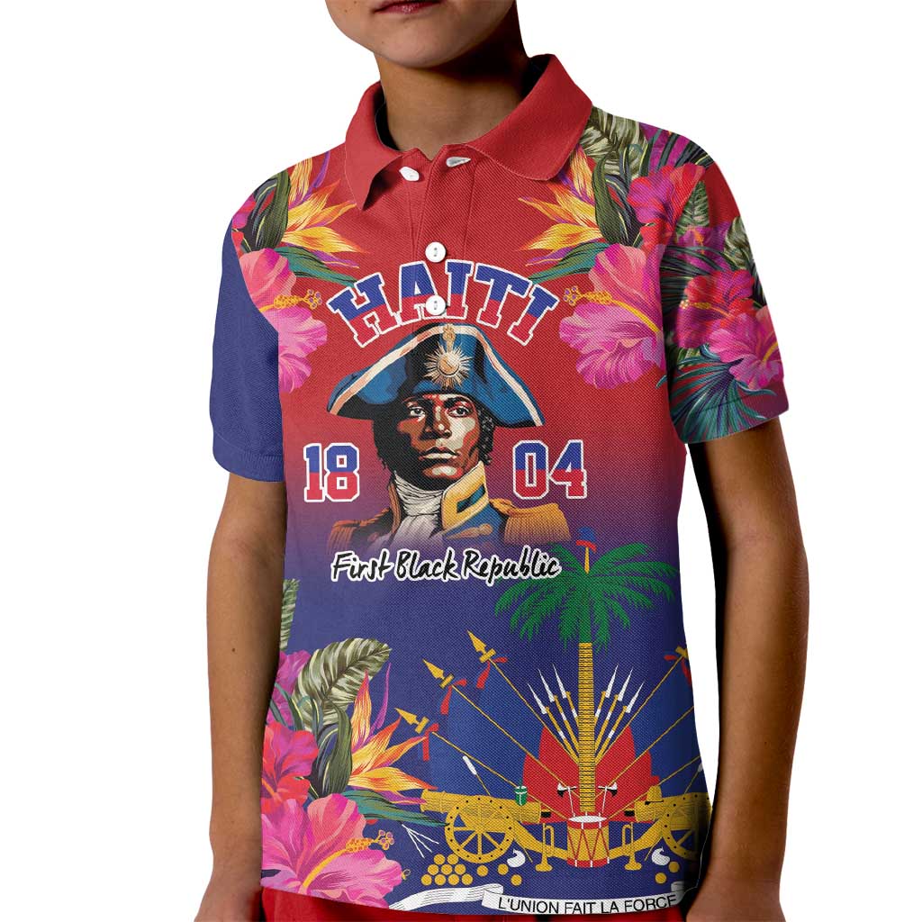 Haiti Toussaint Louverture Personalized Kid Polo Shirt Haitian Revolution 1804