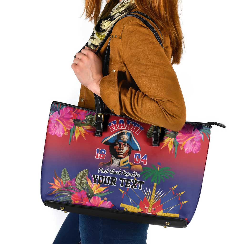 Haiti Toussaint Louverture Personalized Leather Tote Bag Haitian Revolution 1804
