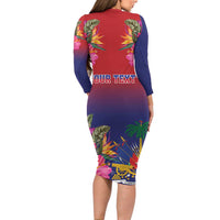 Haiti Toussaint Louverture Personalized Long Sleeve Bodycon Dress Haitian Revolution 1804