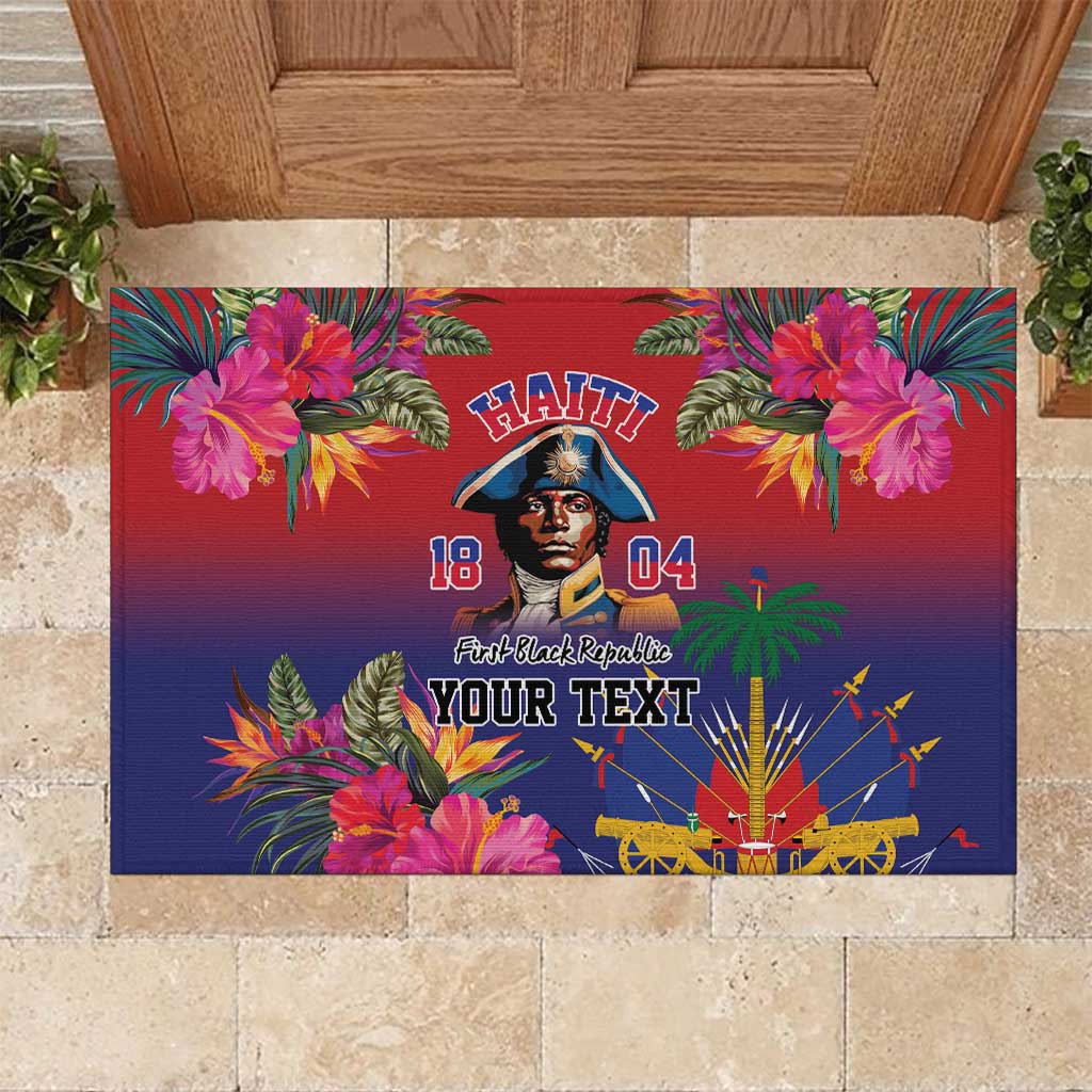 Haiti Toussaint Louverture Personalized Rubber Doormat Haitian Revolution 1804