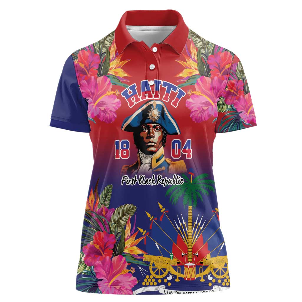 Haiti Toussaint Louverture Personalized Women Polo Shirt Haitian Revolution 1804