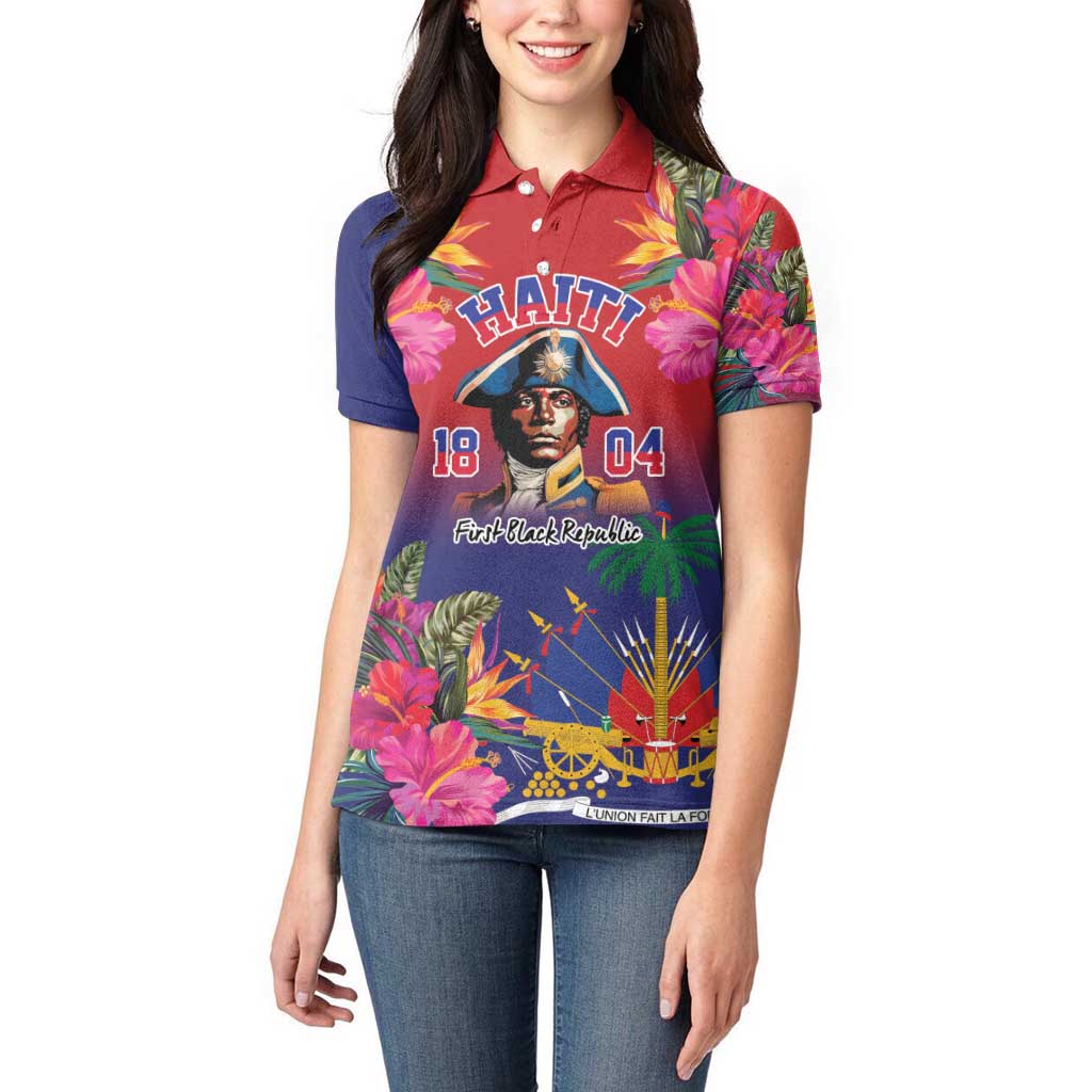 Haiti Toussaint Louverture Personalized Women Polo Shirt Haitian Revolution 1804