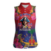 Haiti Toussaint Louverture Personalized Women Sleeveless Polo Shirt Haitian Revolution 1804