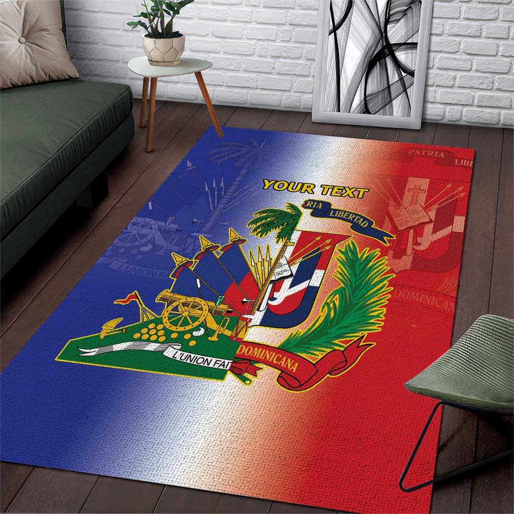 Hispaniola Personalized Area Rug Dominican Republic Haiti Map