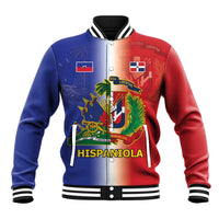 Hispaniola Personalized Baseball Jacket Dominican Republic Haiti Map