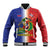 Hispaniola Personalized Baseball Jacket Dominican Republic Haiti Map