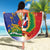 Hispaniola Personalized Beach Blanket Dominican Republic Haiti Map