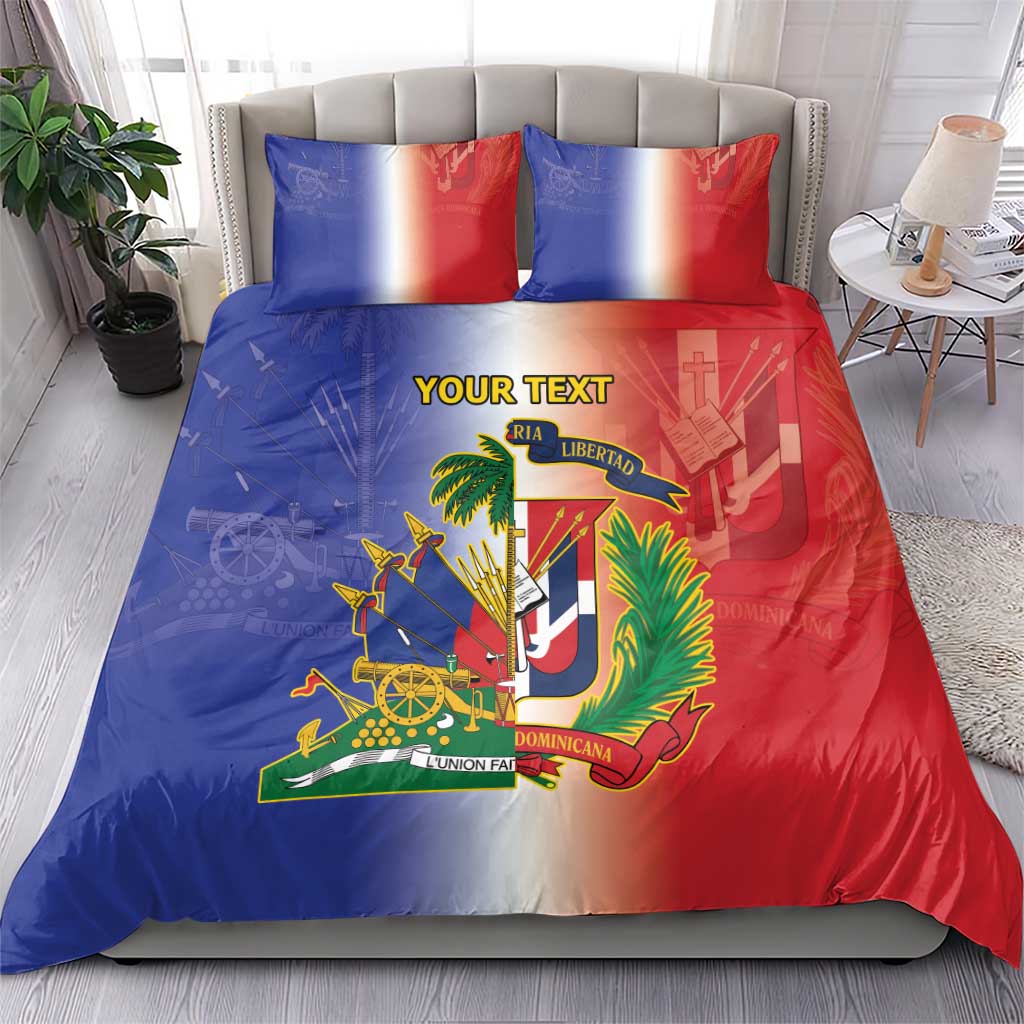 Hispaniola Personalized Bedding Set Dominican Republic Haiti Map