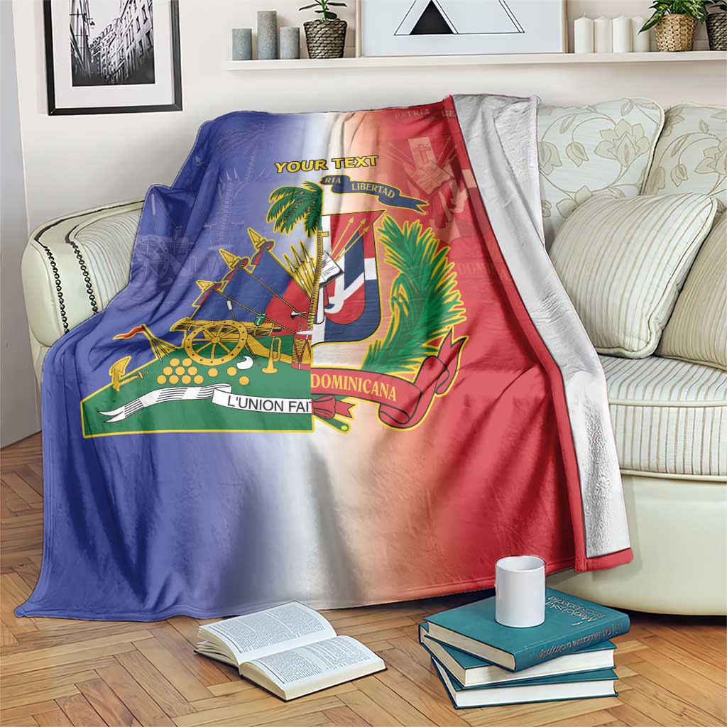 Hispaniola Personalized Blanket Dominican Republic Haiti Map