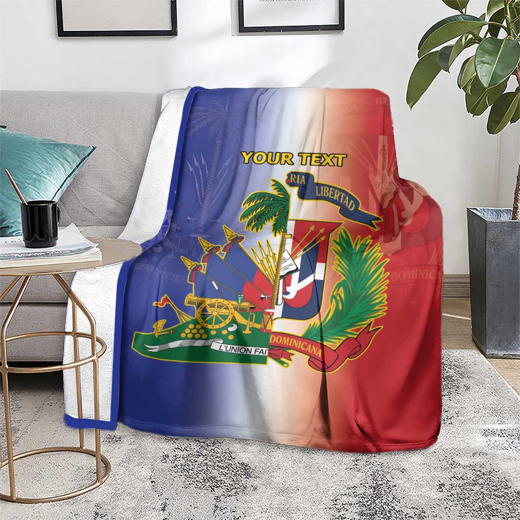 Hispaniola Personalized Blanket Dominican Republic Haiti Map