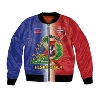 Hispaniola Personalized Bomber Jacket Dominican Republic Haiti Map