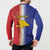 Hispaniola Personalized Button Sweatshirt Dominican Republic Haiti Map