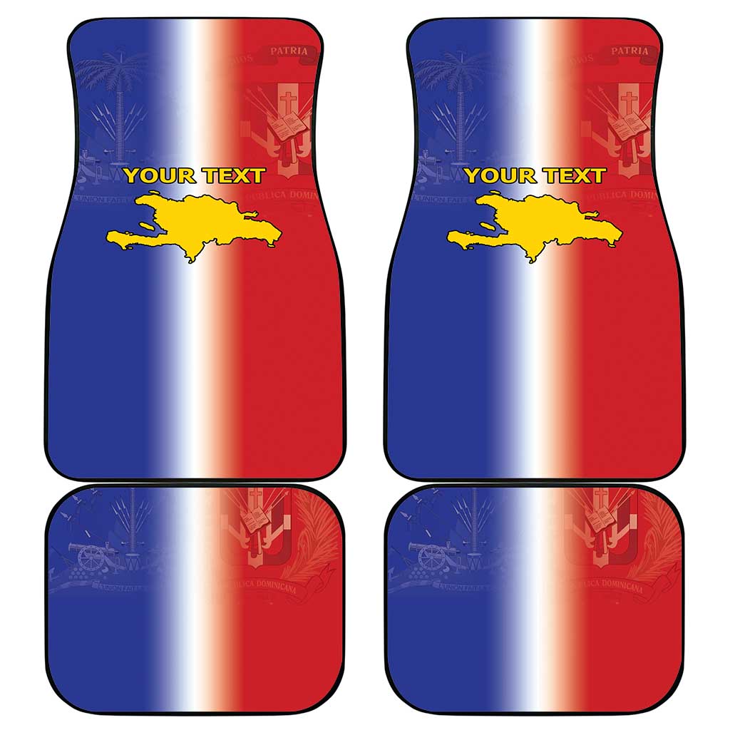 Hispaniola Personalized Car Mats Dominican Republic Haiti Map