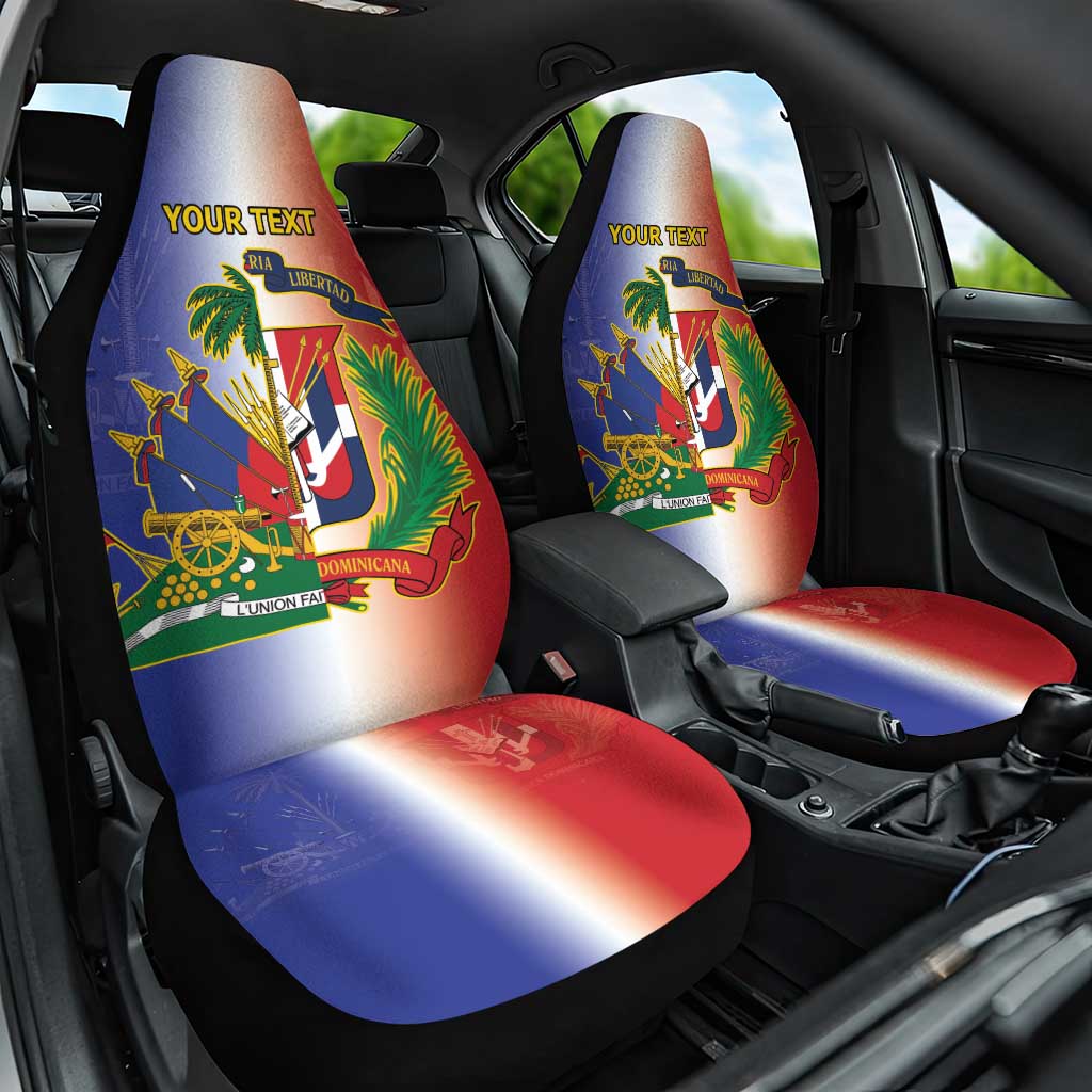 Hispaniola Personalized Car Seat Cover Dominican Republic Haiti Map