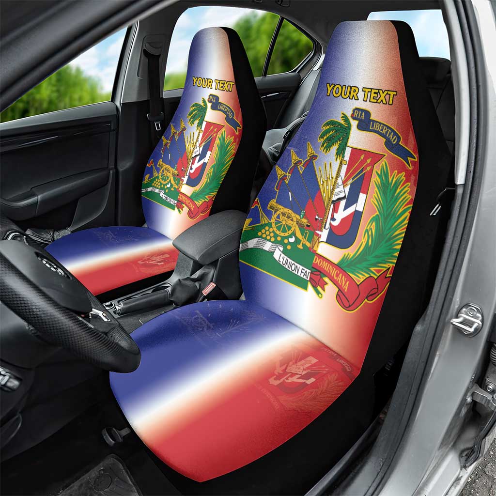 Hispaniola Personalized Car Seat Cover Dominican Republic Haiti Map