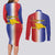 Hispaniola Personalized Couples Matching Long Sleeve Bodycon Dress and Long Sleeve Button Shirt Dominican Republic Haiti Map