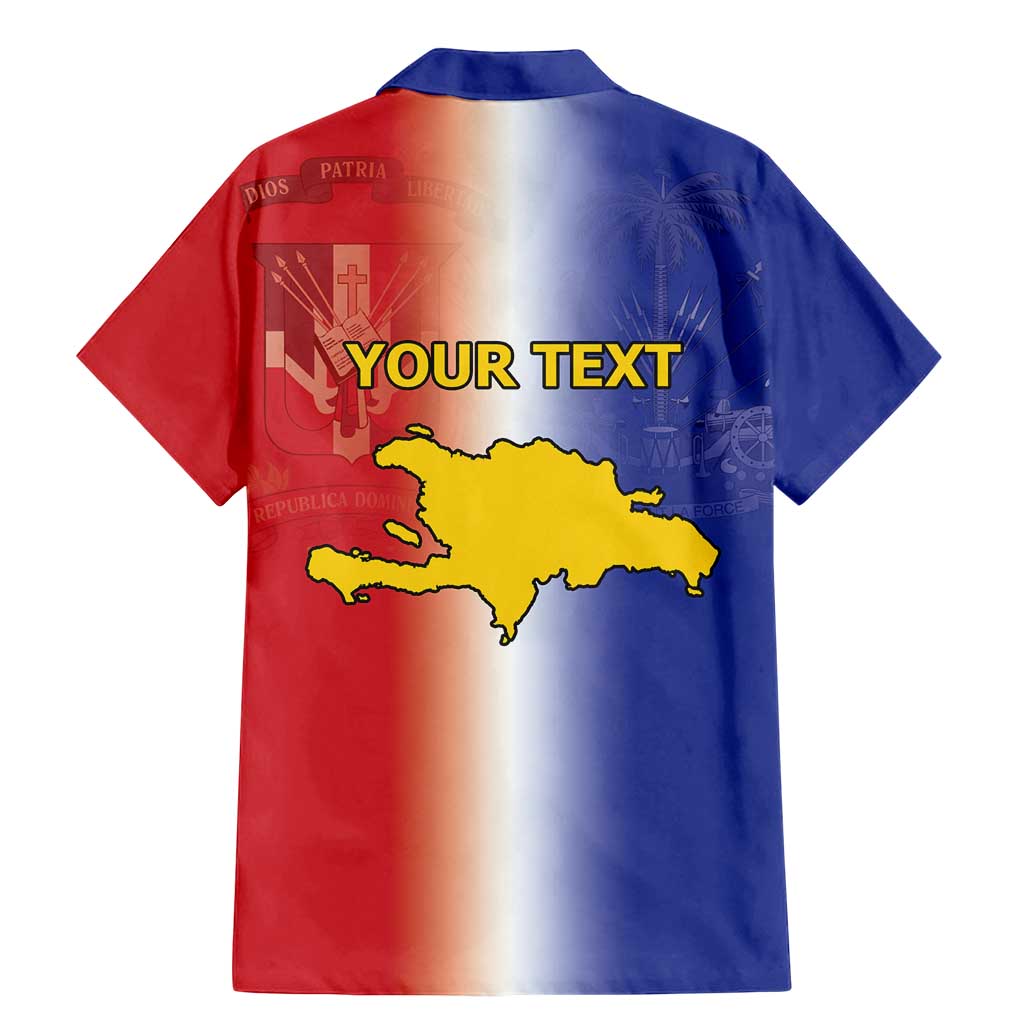 Hispaniola Personalized Family Matching Mermaid Dress and Hawaiian Shirt Dominican Republic Haiti Map