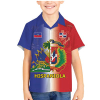 Hispaniola Personalized Family Matching Mermaid Dress and Hawaiian Shirt Dominican Republic Haiti Map