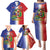 Hispaniola Personalized Family Matching Puletasi and Hawaiian Shirt Dominican Republic Haiti Map