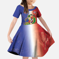 Hispaniola Personalized Family Matching Summer Maxi Dress and Hawaiian Shirt Dominican Republic Haiti Map