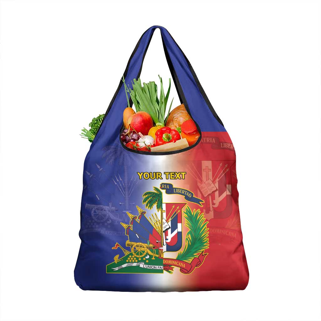 Hispaniola Personalized Grocery Bag Dominican Republic Haiti Map