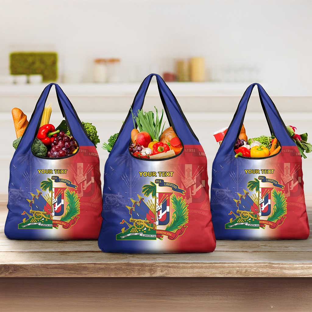 Hispaniola Personalized Grocery Bag Dominican Republic Haiti Map