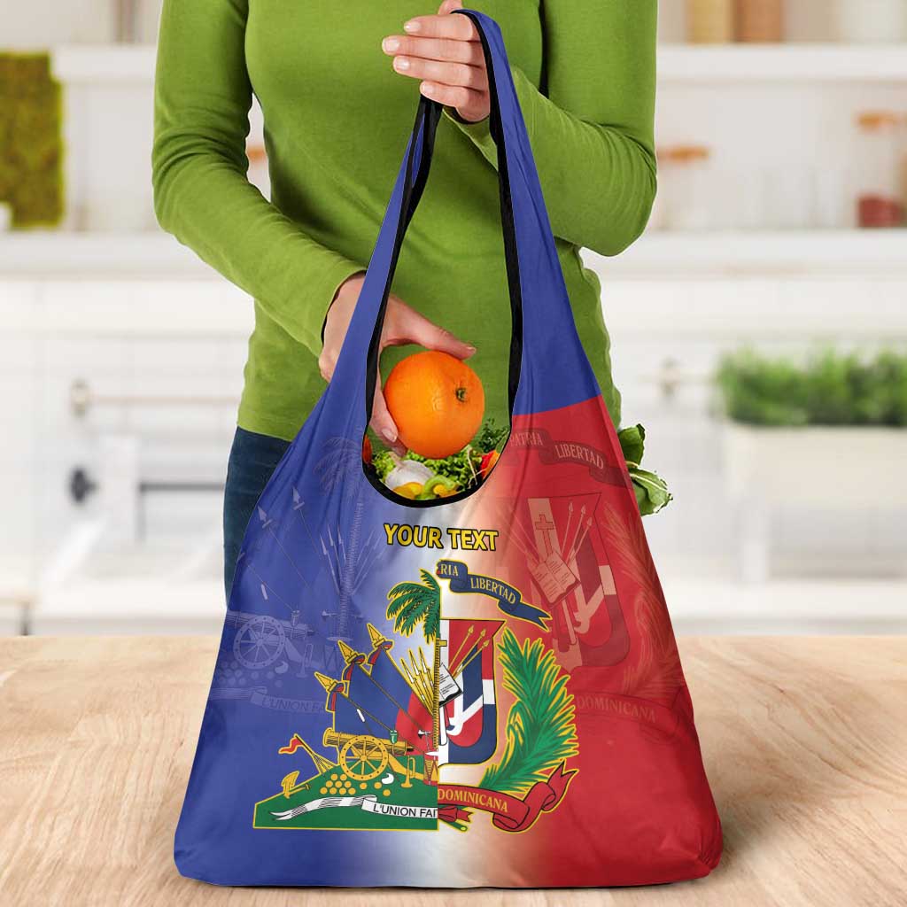 Hispaniola Personalized Grocery Bag Dominican Republic Haiti Map