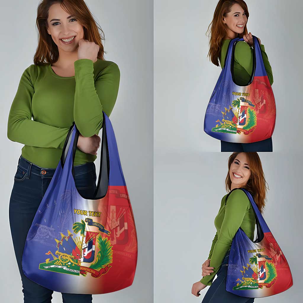 Hispaniola Personalized Grocery Bag Dominican Republic Haiti Map