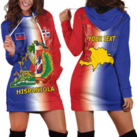 Hispaniola Personalized Hoodie Dress Dominican Republic Haiti Map