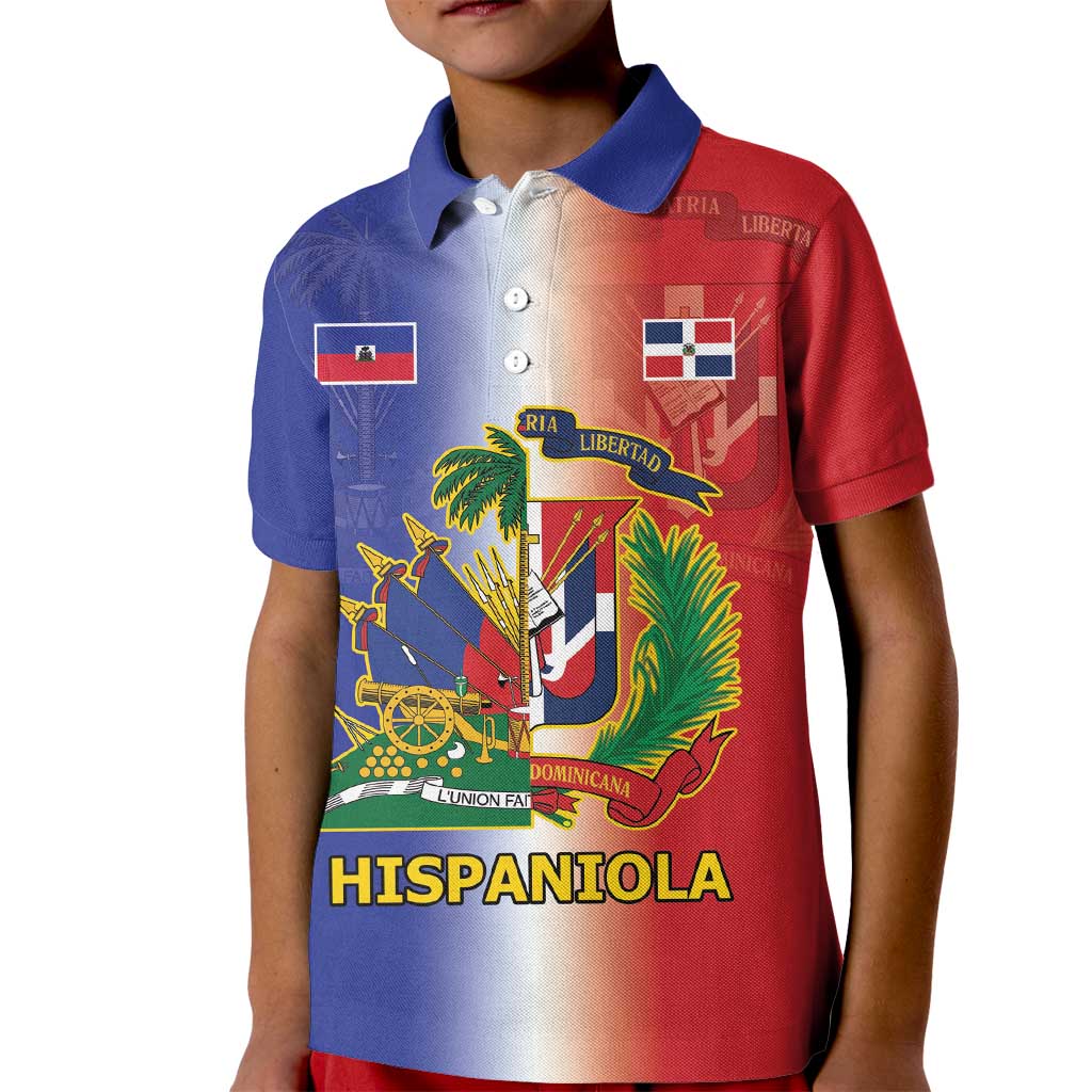 Hispaniola Personalized Kid Polo Shirt Dominican Republic Haiti Map