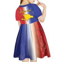 Hispaniola Personalized Kid Short Sleeve Dress Dominican Republic Haiti Map